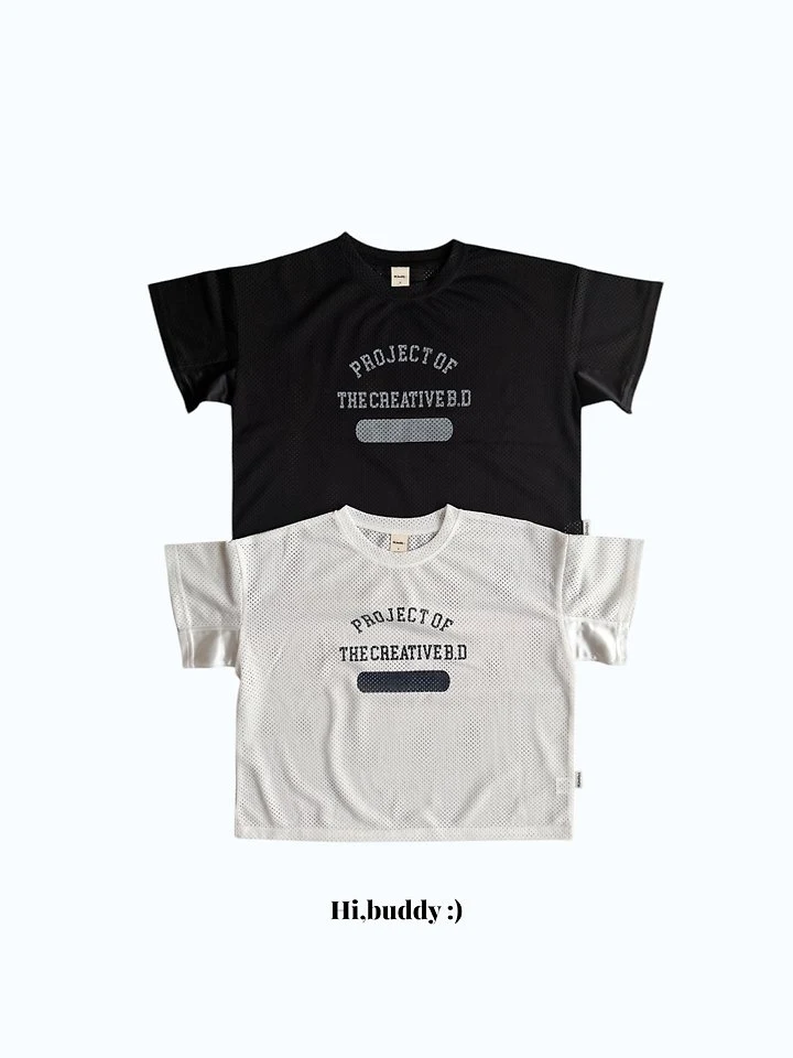 Hi buddy - Korean Children Fashion - #toddlerclothing - Return Mesh Tee