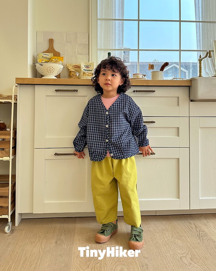 Hiker - Korean Children Fashion - #Kfashion4kids - Cotton Check Cardigan - 9