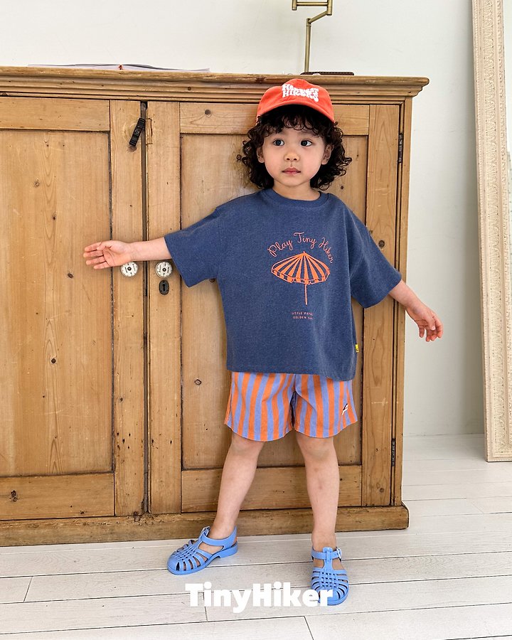 Hiker - Korean Children Fashion - #childofig - Capri Stripe Shorts - 9