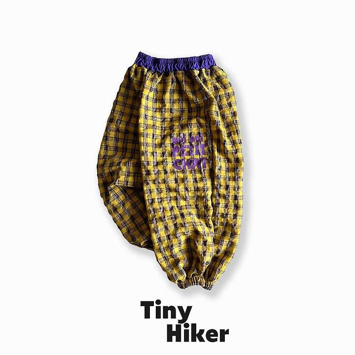 Hiker - Korean Children Fashion - #childofig - Bear Paw Check Jogger Pants - 7