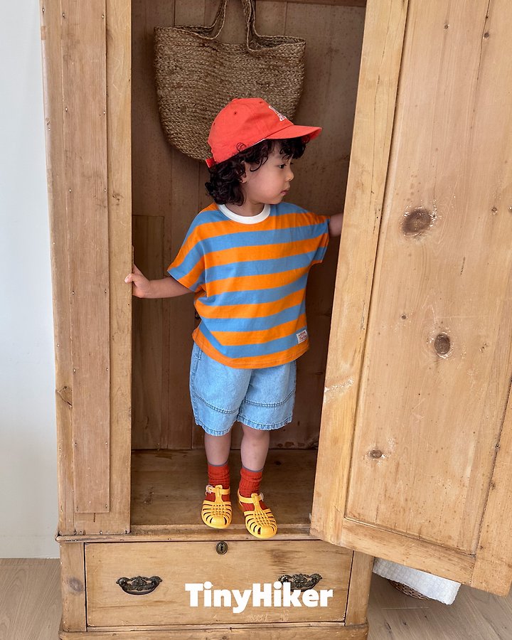 Hiker - Korean Children Fashion - #discoveringself - Tiny Stitch Denim Pants - 8