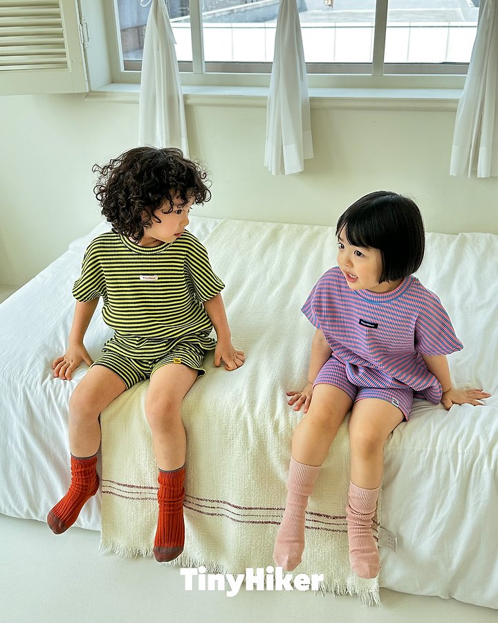 Hiker - Korean Children Fashion - #fashionkids - Stripe Biker Set - 10