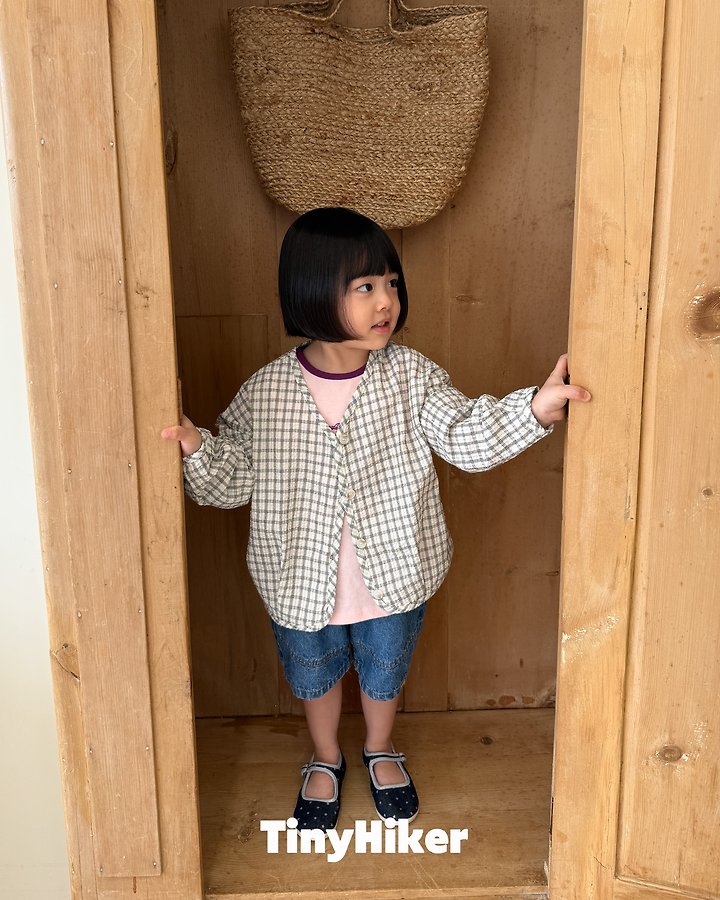 Hiker - Korean Children Fashion - #fashionkids - Cotton Check Cardigan - 5