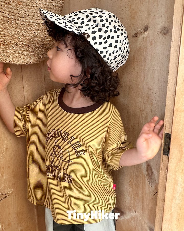 Hiker - Korean Children Fashion - #kidsshorts - Cupid Stripe Tee - 8