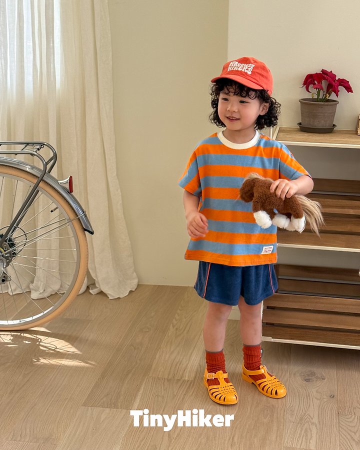 Hiker - Korean Children Fashion - #kidsstore - Terry Piping Shorts - 6