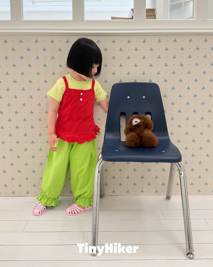 Hiker - Korean Children Fashion - #littlefashionista - Madeleine Frill Sleeveless Tee - 5