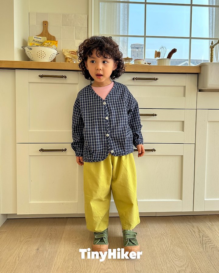 Hiker - Korean Children Fashion - #littlefashionista - Cotton Check Cardigan - 10