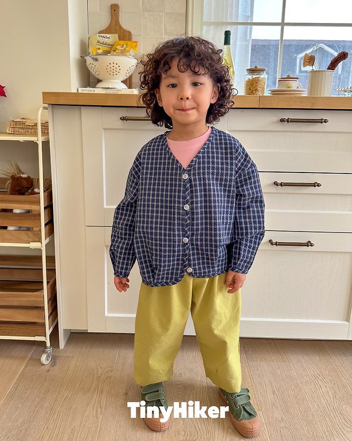 Hiker - Korean Children Fashion - #minifashionista - Cotton Check Cardigan - 12