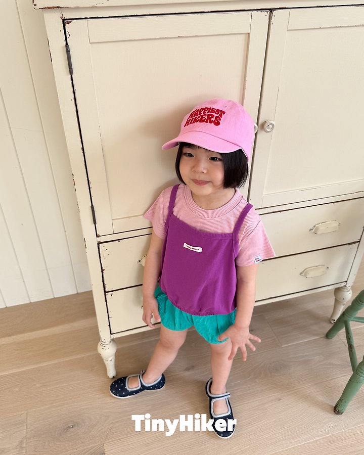 Hiker - Korean Children Fashion - #prettylittlegirls - Peach Soda Banding Sleeveless Tee - 6