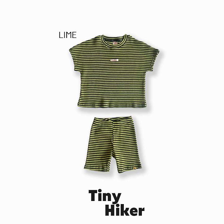 Hiker - Korean Children Fashion - #prettylittlegirls - Stripe Biker Set - 2
