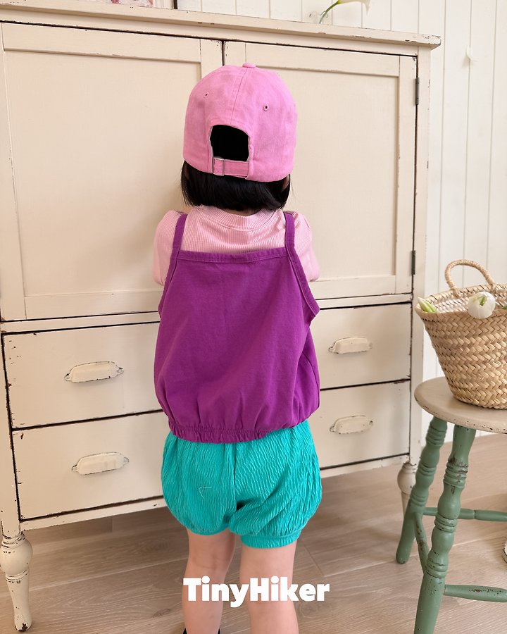 Hiker - Korean Children Fashion - #stylishchildhood - Peach Soda Banding Sleeveless Tee - 9