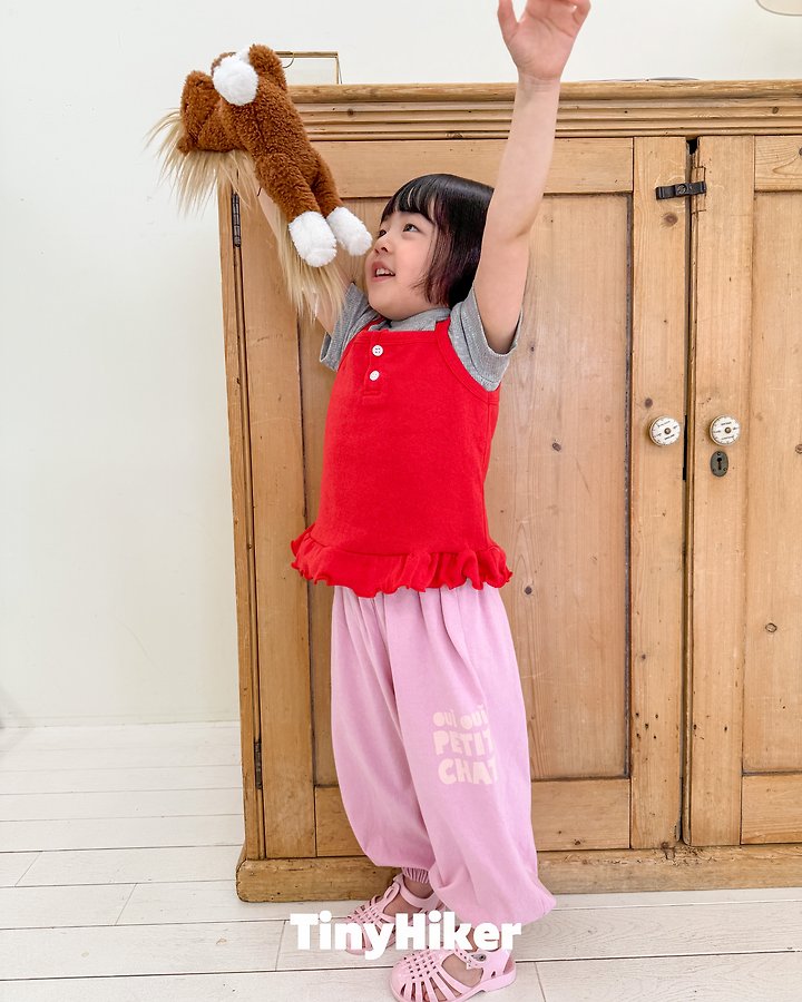 Hiker - Korean Children Fashion - #toddlerclothing - Madeleine Frill Sleeveless Tee - 10