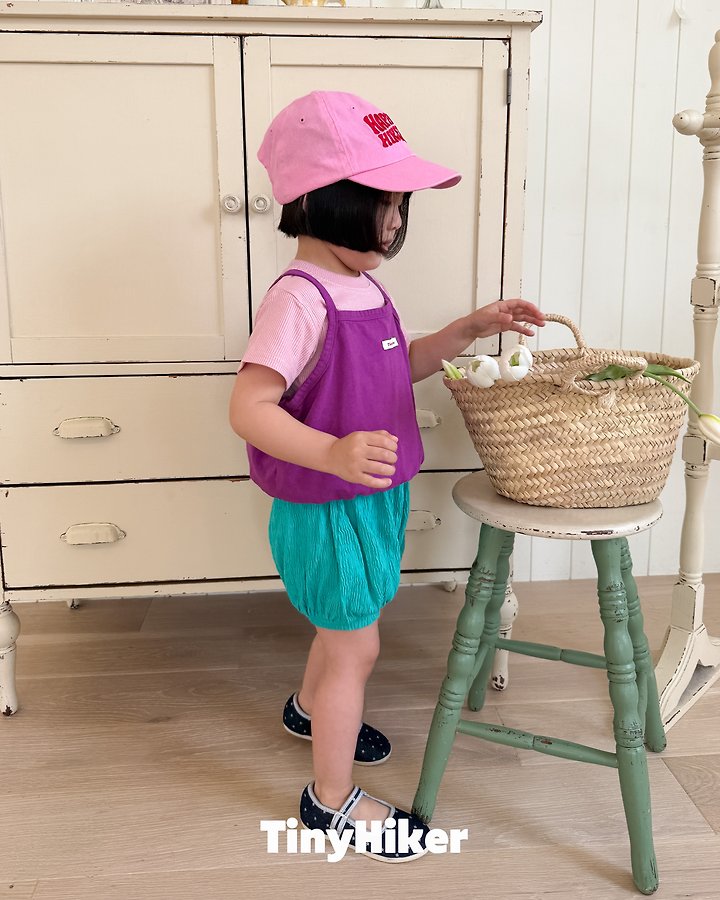 Hiker - Korean Children Fashion - #toddlerclothing - Peach Soda Banding Sleeveless Tee - 8