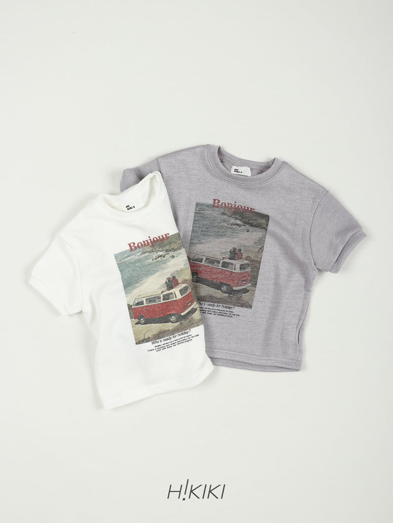 Hikiki - Korean Children Fashion - #Kfashion4kids - Knit Bonjour Tee - 10