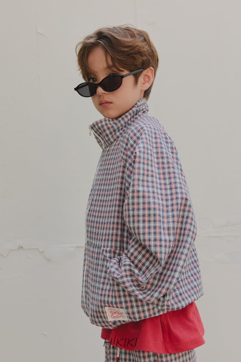 Hikiki - Korean Children Fashion - #Kfashion4kids - Granola Check Jumper (Junior) - 6