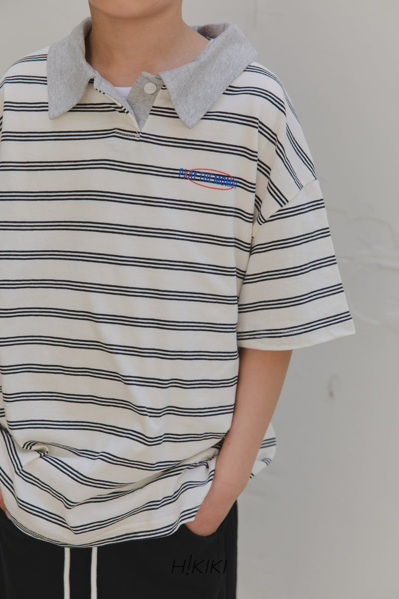 Hikiki - Korean Children Fashion - #stylishchildhood - Collar Stripe Tee - 4