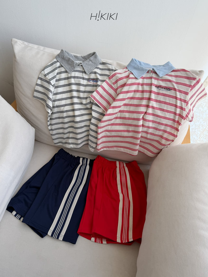 Hikiki - Korean Children Fashion - #designkidswear - Collar Stripe Tee - 6