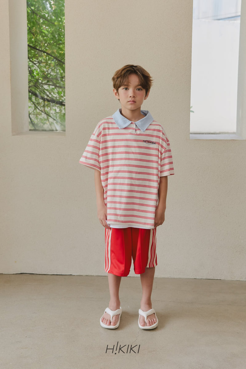 Hikiki - Korean Children Fashion - #discoveringself - Collar Stripe Tee - 7