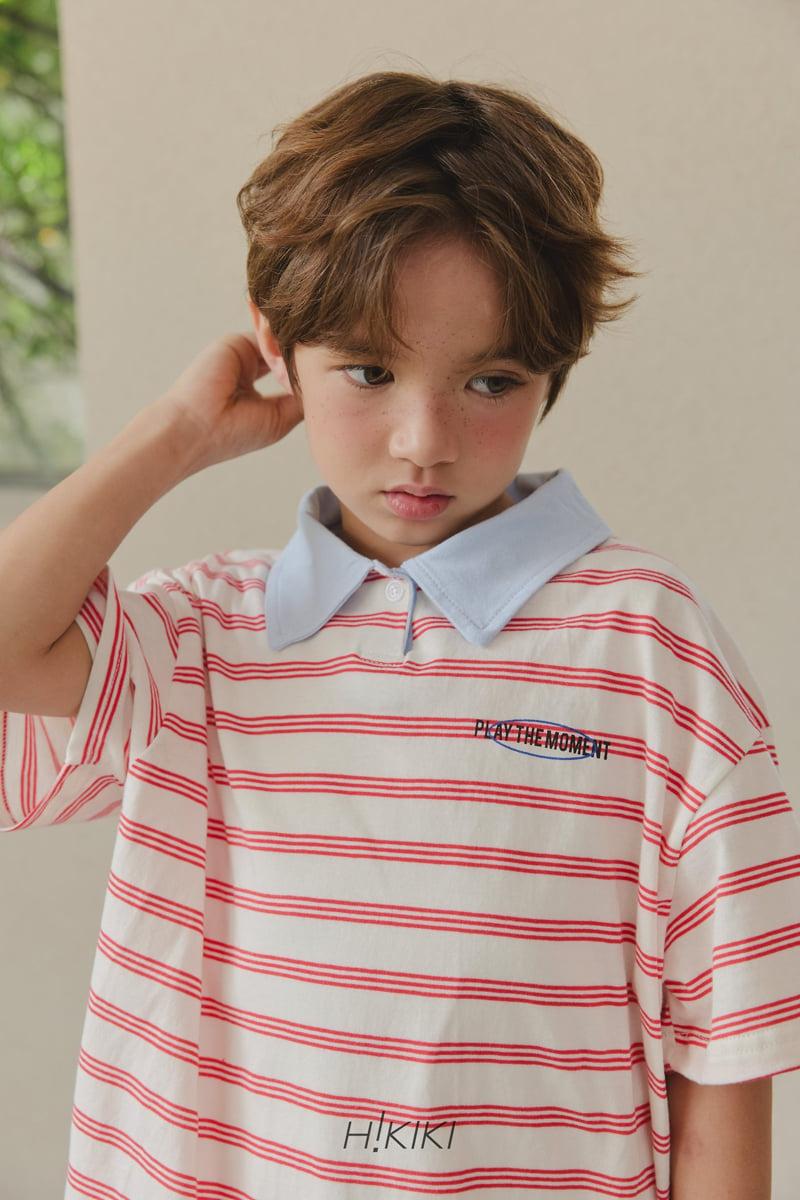 Hikiki - Korean Children Fashion - #fashionkids - Collar Stripe Tee - 8
