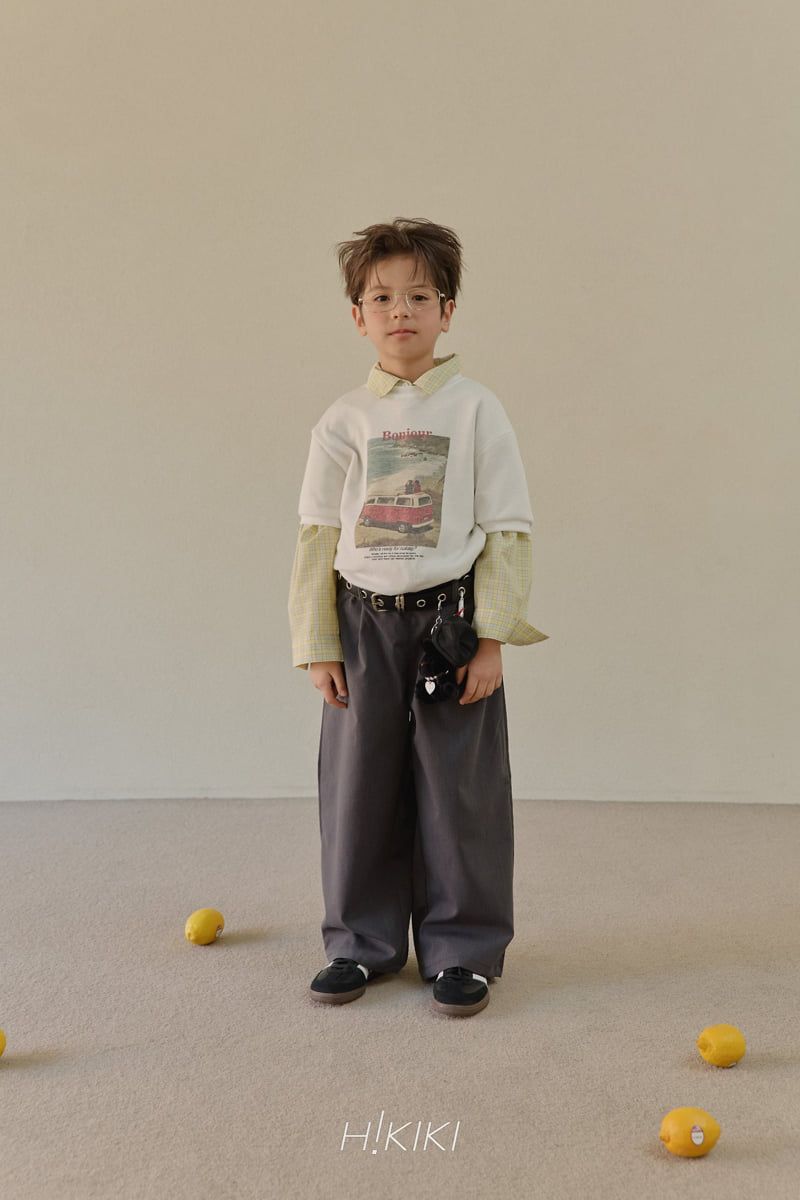 Hikiki - Korean Children Fashion - #fashionkids - Knit Bonjour Tee - 6
