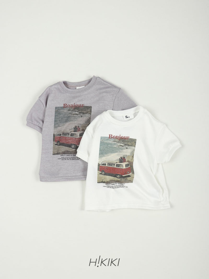Hikiki - Korean Children Fashion - #kidsshorts - Knit Bonjour Tee - 7