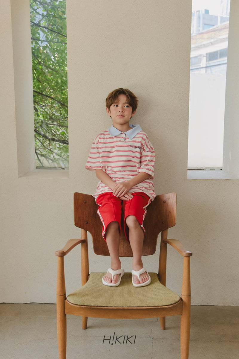 Hikiki - Korean Children Fashion - #kidsstore - Collar Stripe Tee - 10