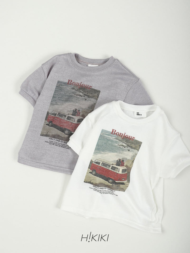 Hikiki - Korean Children Fashion - #kidsstore - Knit Bonjour Tee - 8
