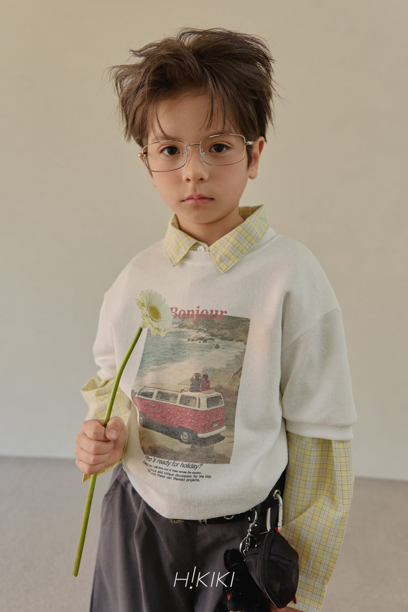 Hikiki - Korean Children Fashion - #littlefashionista - Knit Bonjour Tee - 11