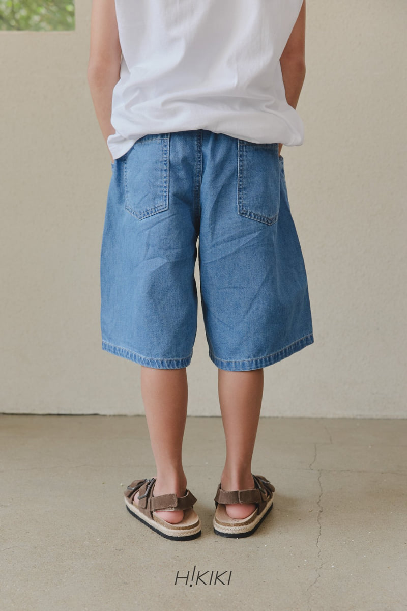 Hikiki - Korean Children Fashion - #minifashionista - Basic Denim Bermuda Pants - 5