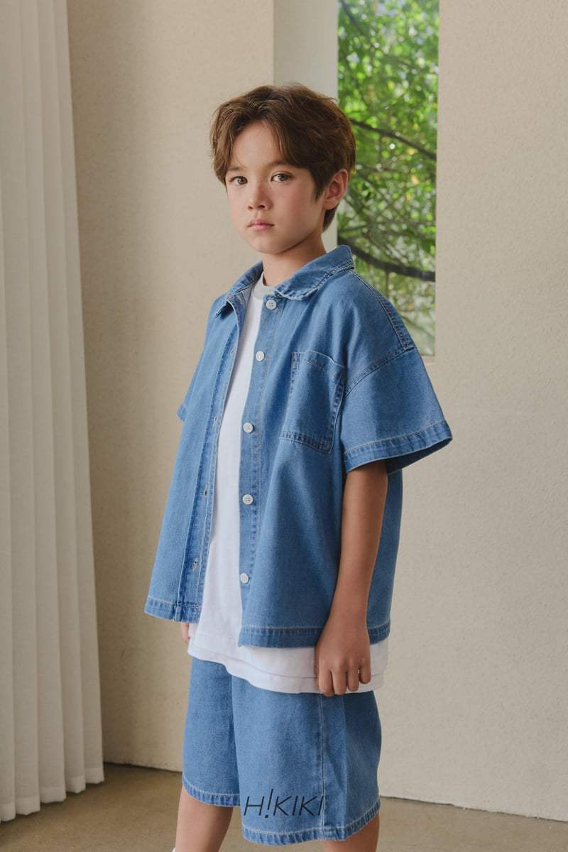 Hikiki - Korean Children Fashion - #minifashionista - Summer Denim Shirt - 4