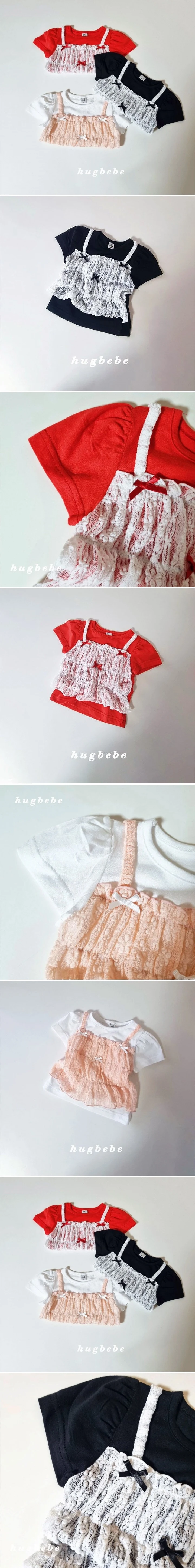 Hug Bebe - Korean Baby Fashion - #babyboutique - Mini Ribbon Bustier Tee