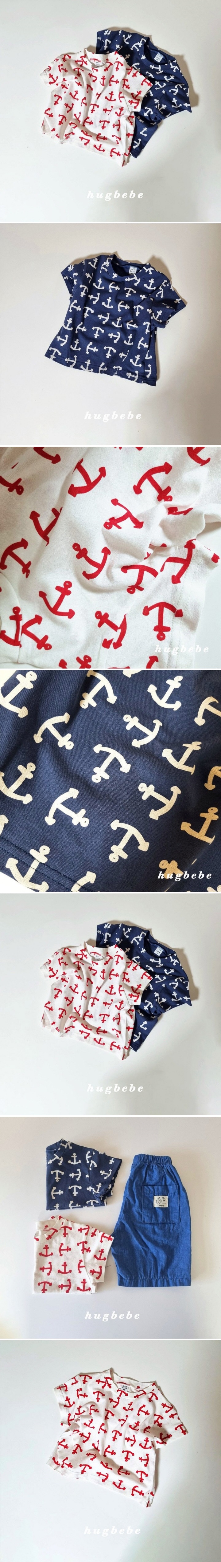 Hug Bebe - Korean Baby Fashion - #babylifestyle - Anchor Tee