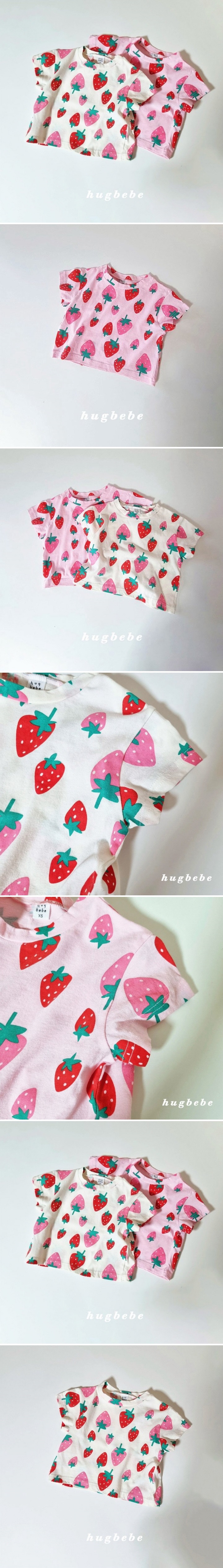 Hug Bebe - Korean Baby Fashion - #babyootd - Strawberry Tee