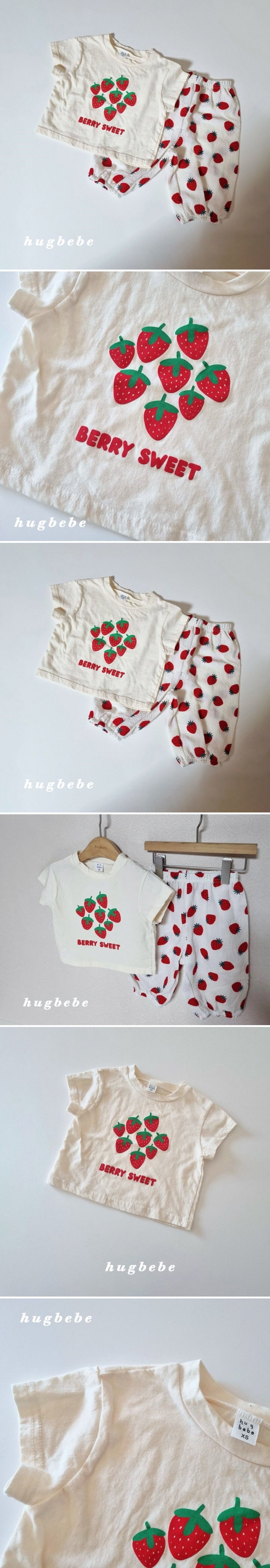 Hug Bebe - Korean Baby Fashion - #babyoutfit - Berry Sweet Tee