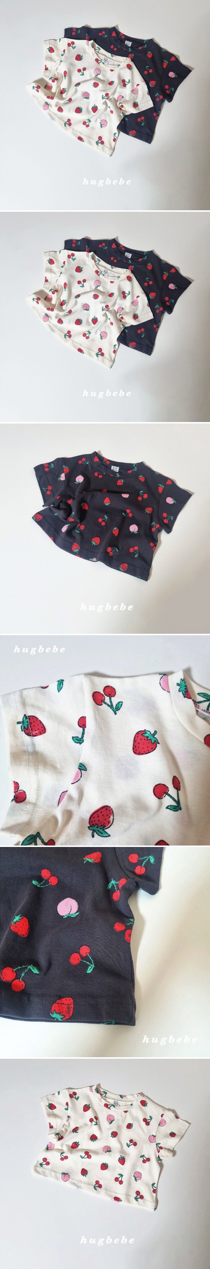 Hug Bebe - Korean Baby Fashion - #babywear - Mixed Fruits Tee
