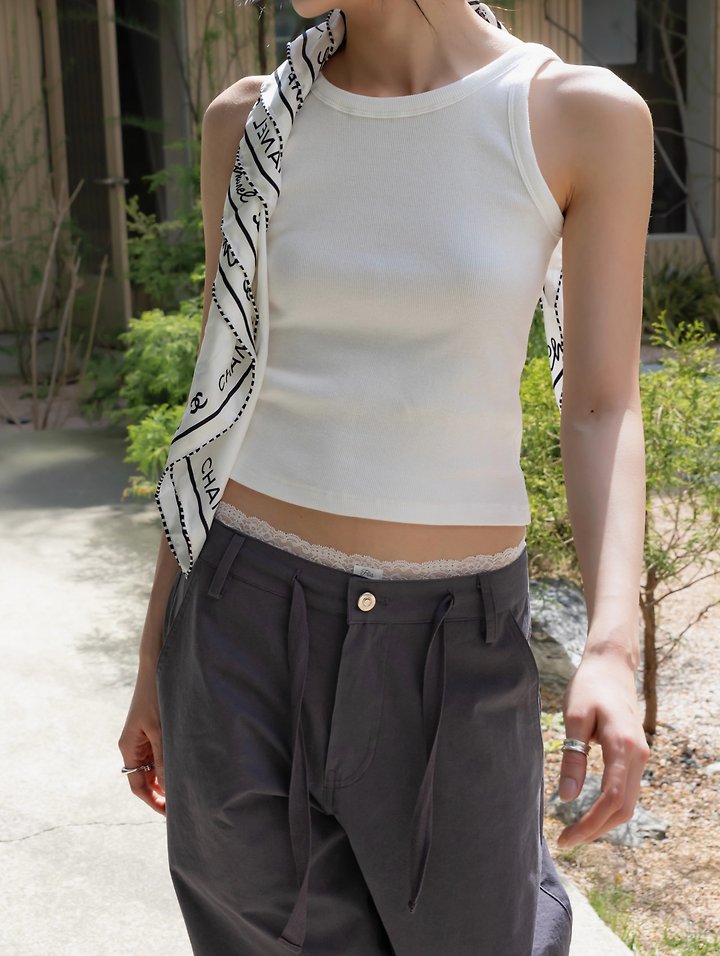 Inssense - Korean Women Fashion - #momslook - Minimal Ribbed Backless Tank Top - 3