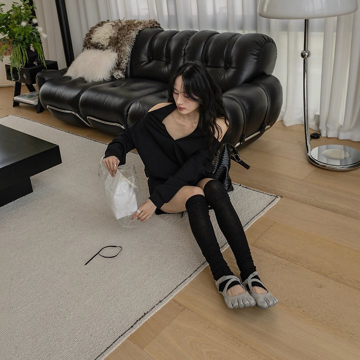 Inssense - Korean Women Fashion - #momslook - Halter Off-Shoulder Drape Top - 3