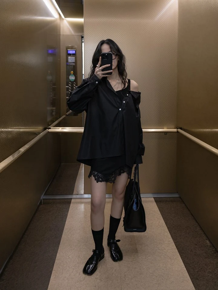 Inssense - Korean Women Fashion - #momslook - Premium One-Off Layered Wrinkle Free Shirt