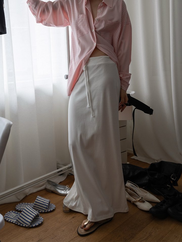 Inssense - Korean Women Fashion - #womensfashion - Pigment Mute Maxi Skirt - 4