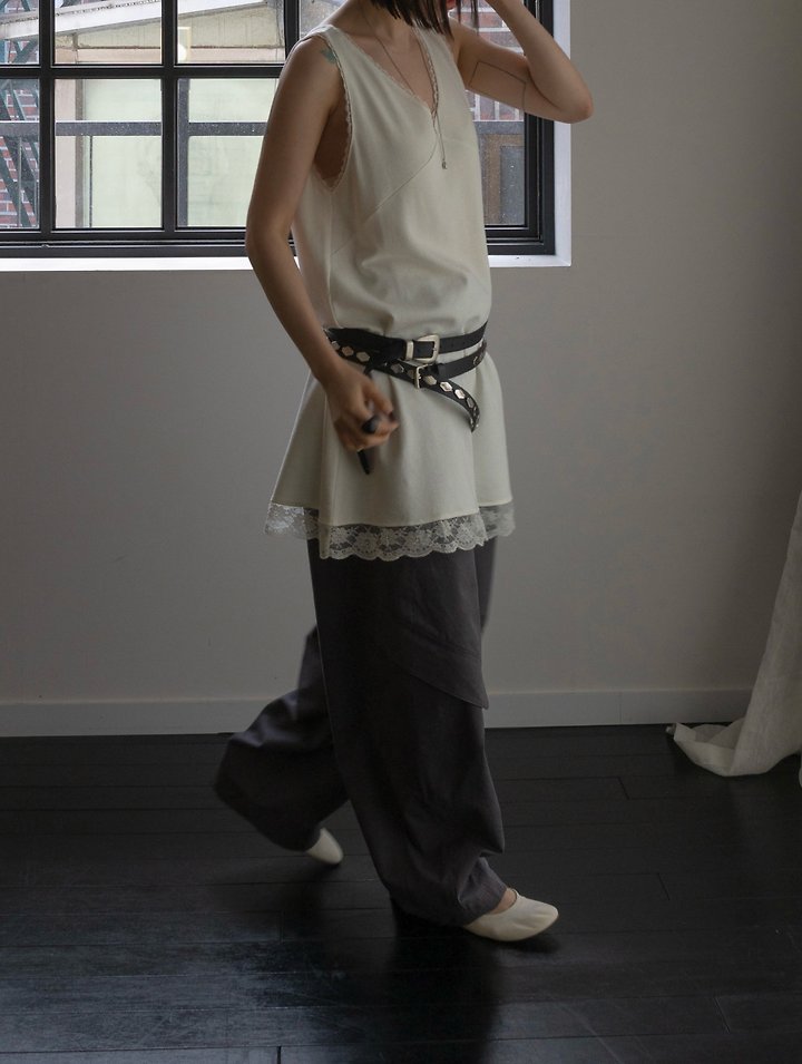 Inssense - Korean Women Fashion - #momslook - Via Lace Layered Mini Dress - 10