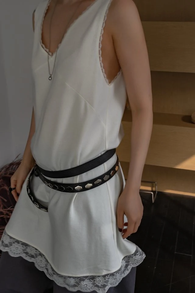 Inssense - Korean Women Fashion - #momslook - Via Lace Layered Mini Dress - 2