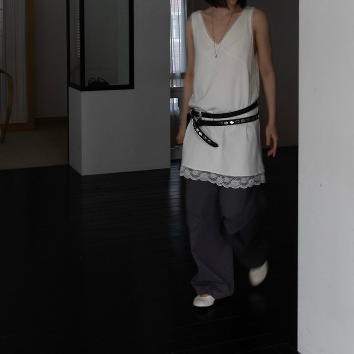 Inssense - Korean Women Fashion - #momslook - Cationic Balloon Curved Cargo Pants - 7