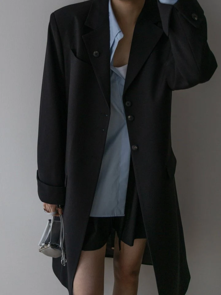 Inssense - Korean Women Fashion - #momslook - Linear Well Maxi Jacket