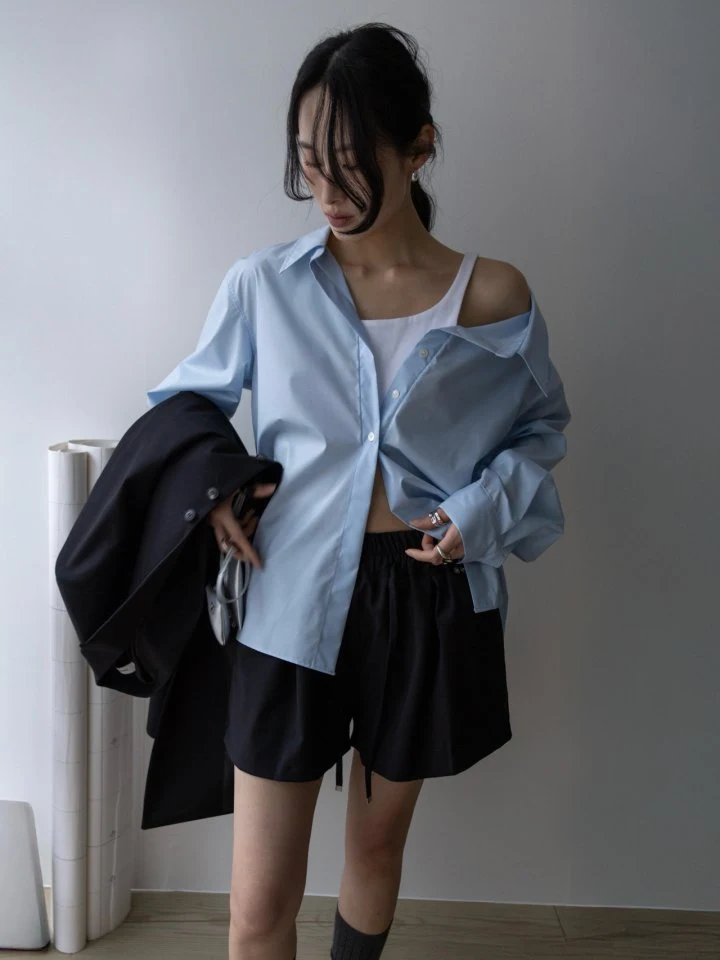 Inssense - Korean Women Fashion - #womensfashion - Premium One-Off Layered Wrinkle Free Shirt - 4