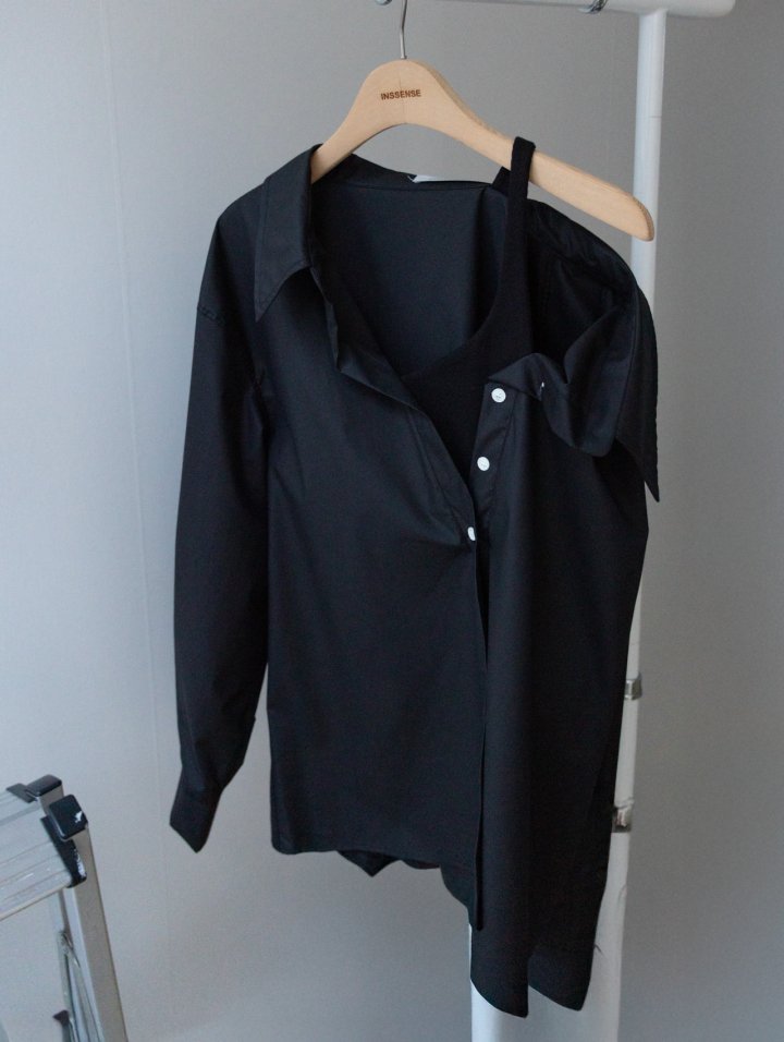 Inssense - Korean Women Fashion - #momslook - Premium One-Off Layered Wrinkle Free Shirt - 5