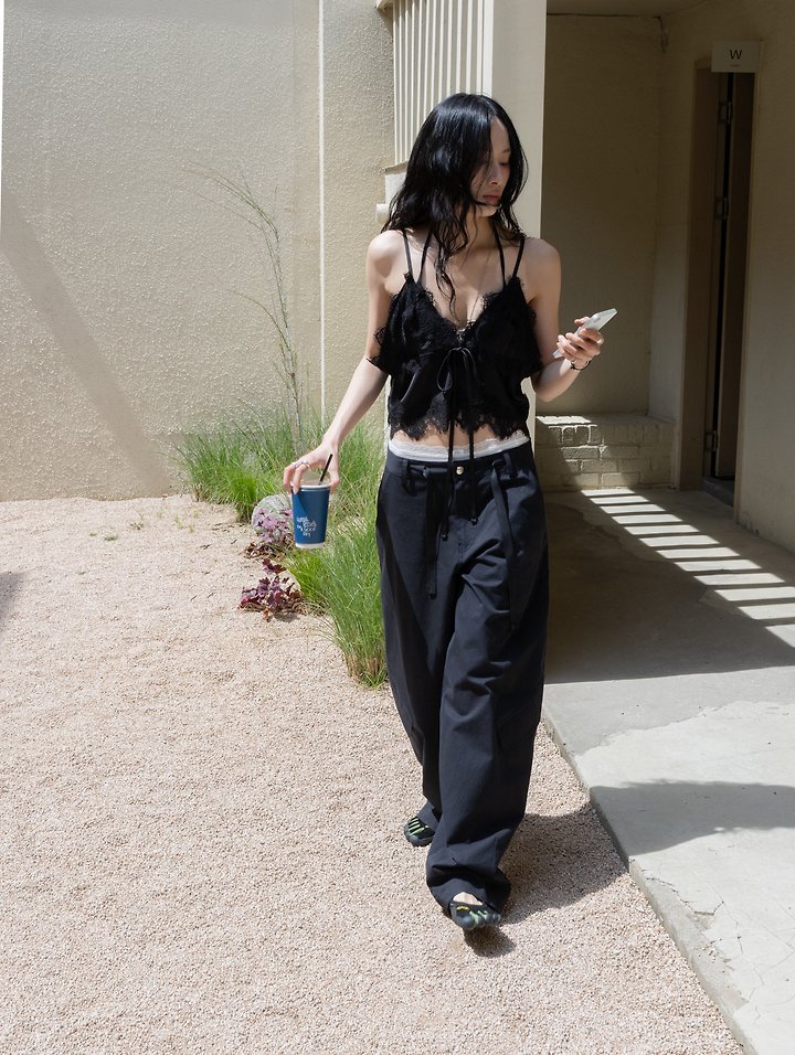 Inssense - Korean Women Fashion - #momslook - Cationic Balloon Curved Cargo Pants - 10
