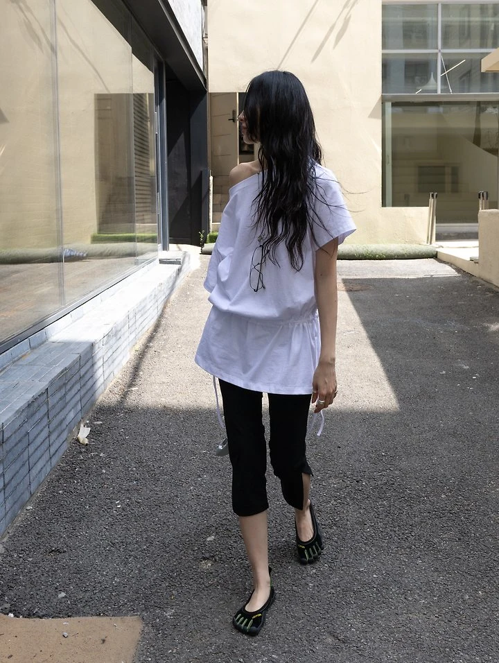 Inssense - Korean Women Fashion - #momslook - Two-Way Strap Off-Shoulder Mini Dress - 10