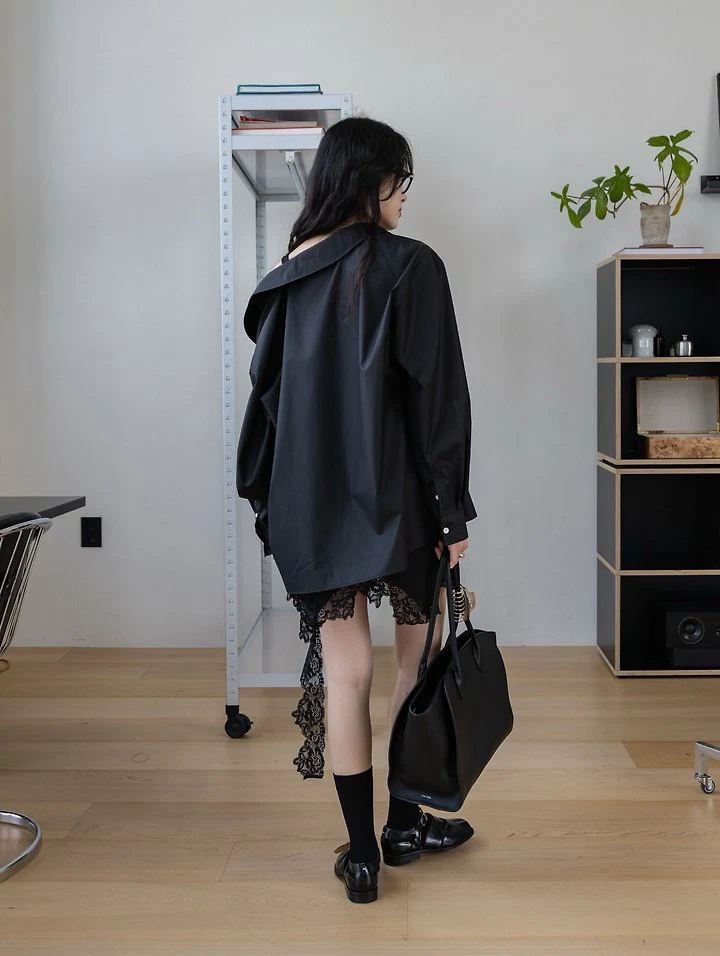 Inssense - Korean Women Fashion - #restrostyle - Premium One-Off Layered Wrinkle Free Shirt - 7
