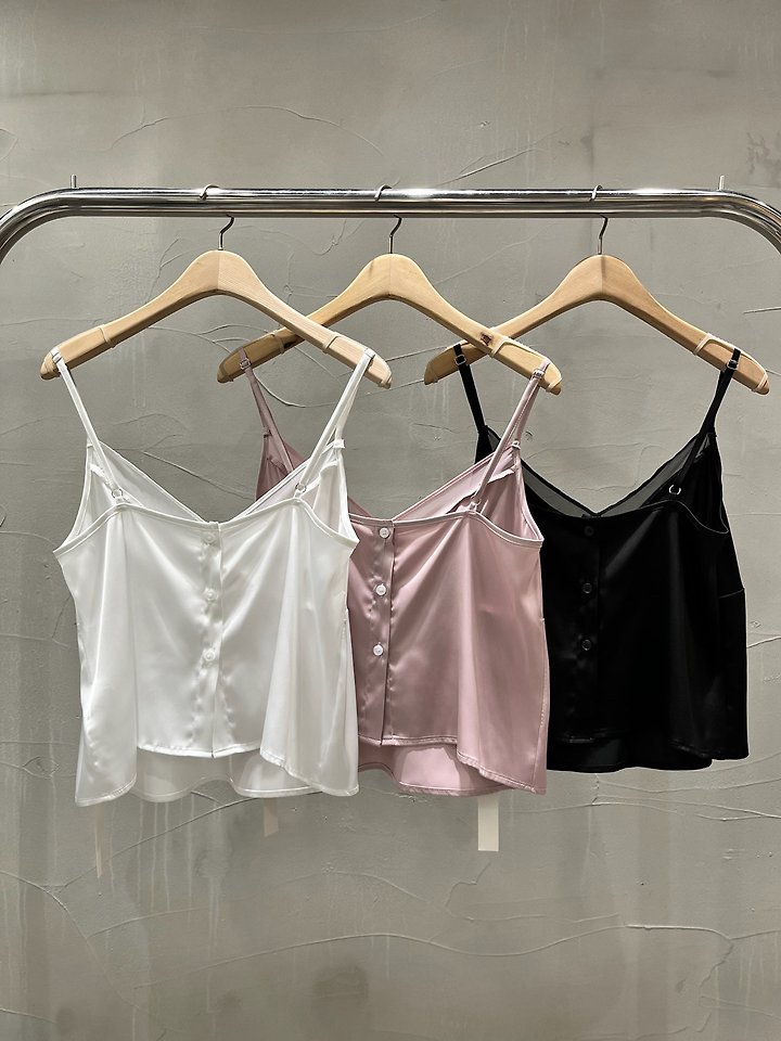 Inssense - Korean Women Fashion - #restrostyle - Back-Button Satin Sheer Bustier - 7