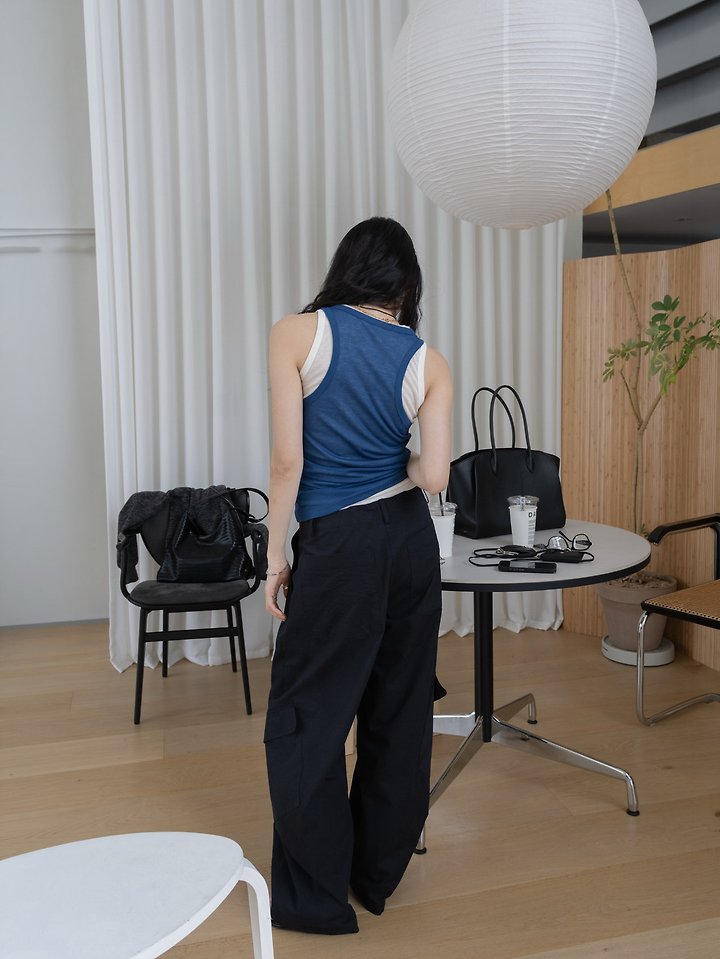 Inssense - Korean Women Fashion - #shopsmall - Cationic Balloon Curved Cargo Pants - 7